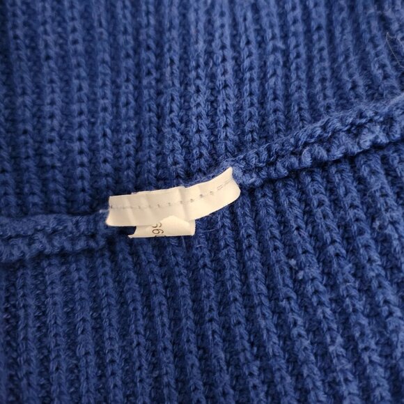 Addition Elle Blue Ribbed Button Shoulder Sweater - 1X - Picture 6 of 6